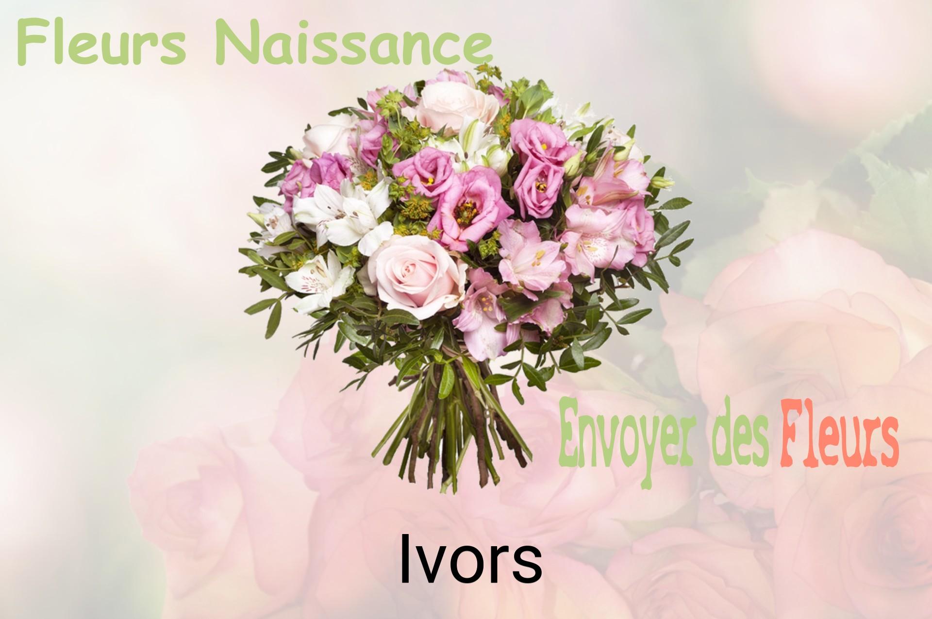 Bouquet de fleurs de naissance livré à Ivors